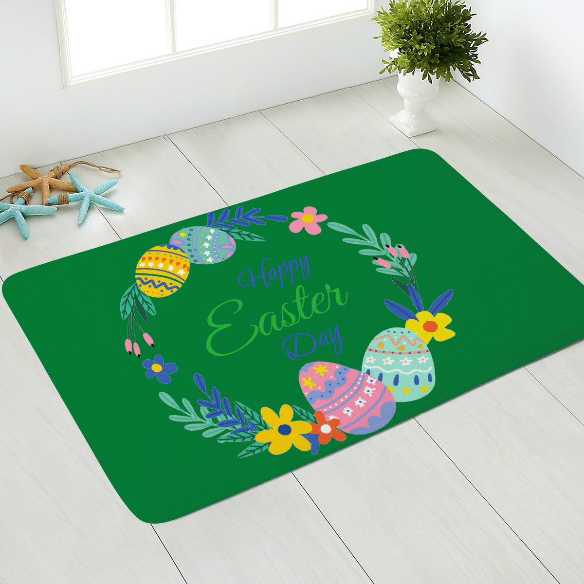 Happy Easter Day Doormat One Size