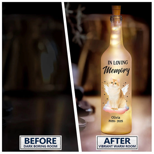 Custom Photo Your Light Will Always Shine In My Heart - Personalized Bottle Light
